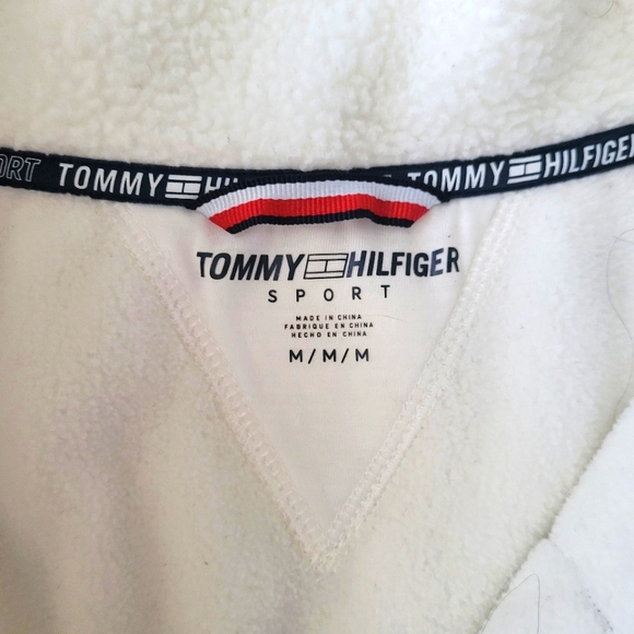 Tommy Hilfiger Women's Full Zip Cropped Teddy Fleece Jacket size M - Picture 10 of 13